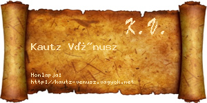 Kautz Vénusz névjegykártya